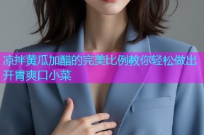 凉拌黄瓜加醋的完美比例教你轻松做出开胃爽口小菜