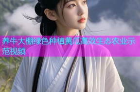 养牛大棚绿色种植黄瓜高效生态农业示范视频